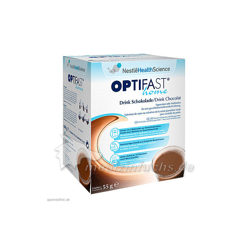 OPTIFAST home Drink Schokolade, 8X55 G – PZN 10267804
