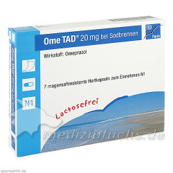 Ome TAD 20mg bei Sodbrennen Hartkapseln, 7 ST – PZN 2648