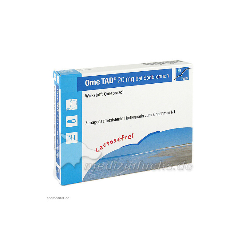 Ome TAD 20mg bei Sodbrennen Hartkapseln, 7 ST – PZN 2648