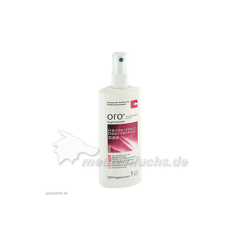 oro C20 Hände + Hautdesinfektion Sprühflasche, 125 ML – PZN 5112301