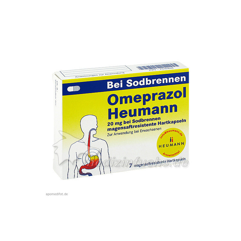 Omeprazol Heumann 20mg b Sodbr. magensaftr.Hartk., 7 ST – PZN 7516468