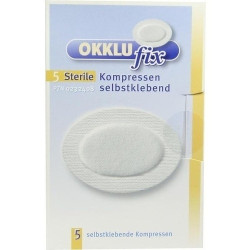 OKKLUfix steril Augenkompresse selbstklebend, 5 ST – PZN 232408