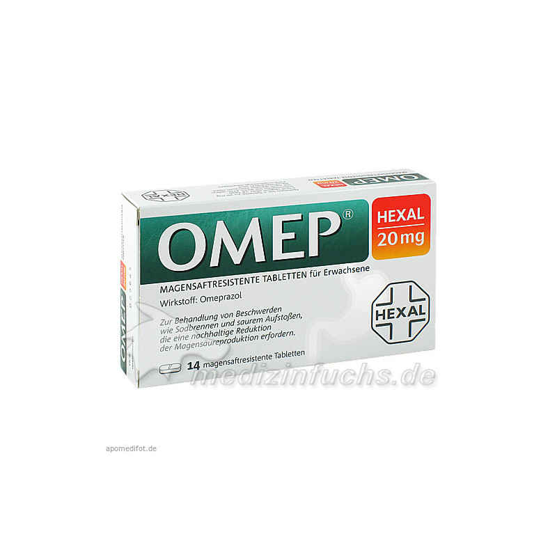 Omep HEXAL 20mg magensaftresistente Tabletten, 14 ST – PZN 6817788