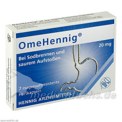 OmeHennig 20MG magensaftresistente Hartkapseln, 7 ST – PZN 6566671