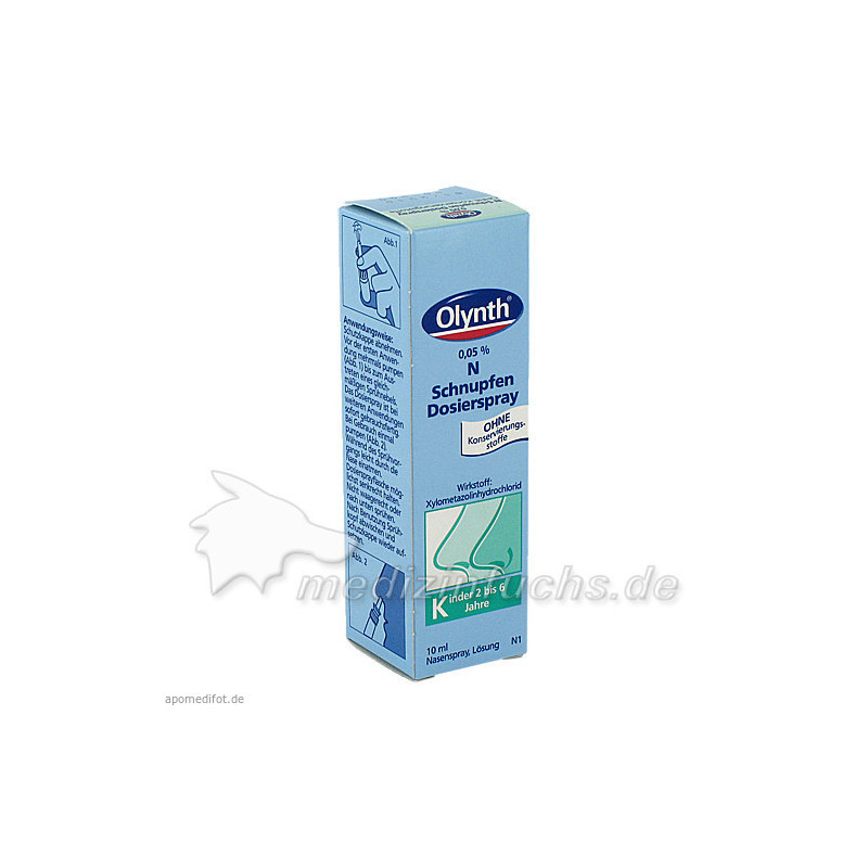 Olynth 0.05% N Schnupfen Dosierspray o.Kons., 10 ML – PZN 1014501
