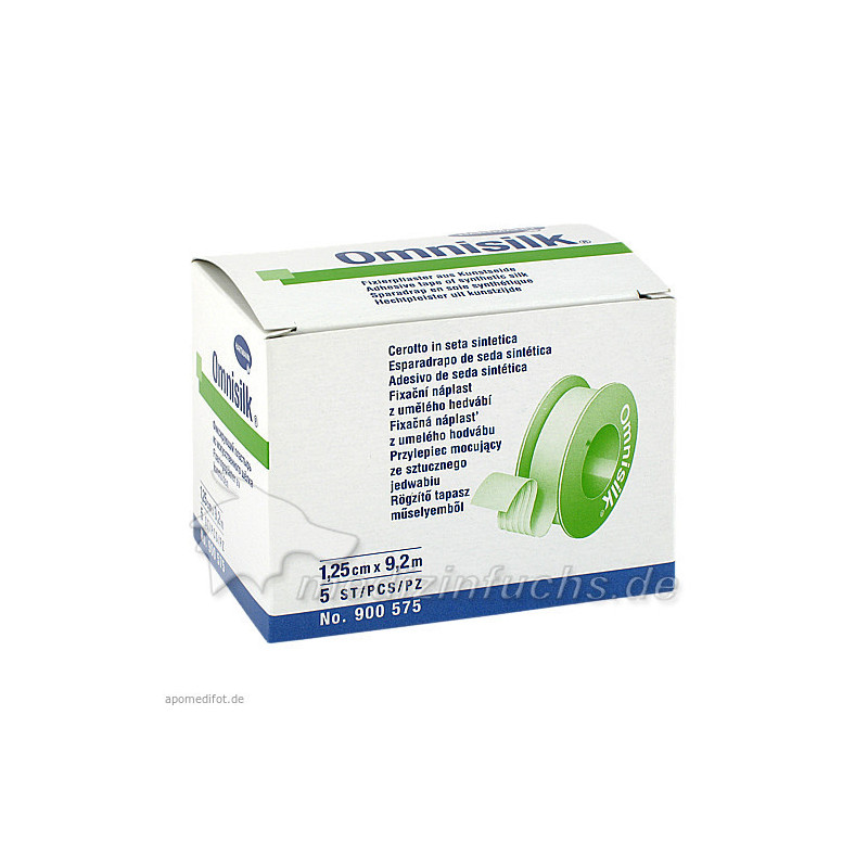 OMNISILK Fixierpflaster 1,25 cmx9,2 m, 5 ST – PZN 3756419