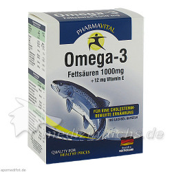 Omega 3 Fettsäuren 1000mg + 12mg Vitamin E, 100 ST – PZN 7643089