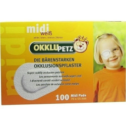 Okklupetz midi weiß, 100 ST – PZN 3420085