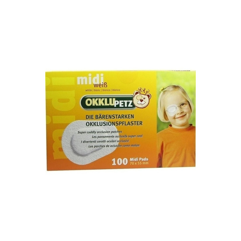 Okklupetz midi weiß, 100 ST – PZN 3420085