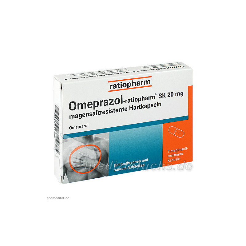 Omeprazol-ratiopharm SK 20mg magensaftres.Hartkap., 7 ST – PZN 6113337