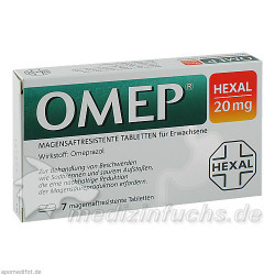Omep HEXAL 20mg magensaftresistente Tabletten, 7 ST – PZN 6817771