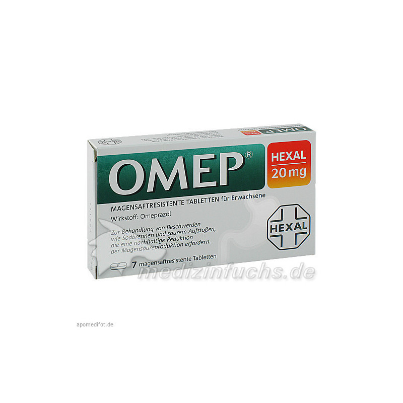 Omep HEXAL 20mg magensaftresistente Tabletten, 7 ST – PZN 6817771