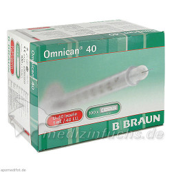 Omnican 40 1.0ml Insulin U-40 0.30x12mm einzelverp, 100X1 ST – PZN 465124