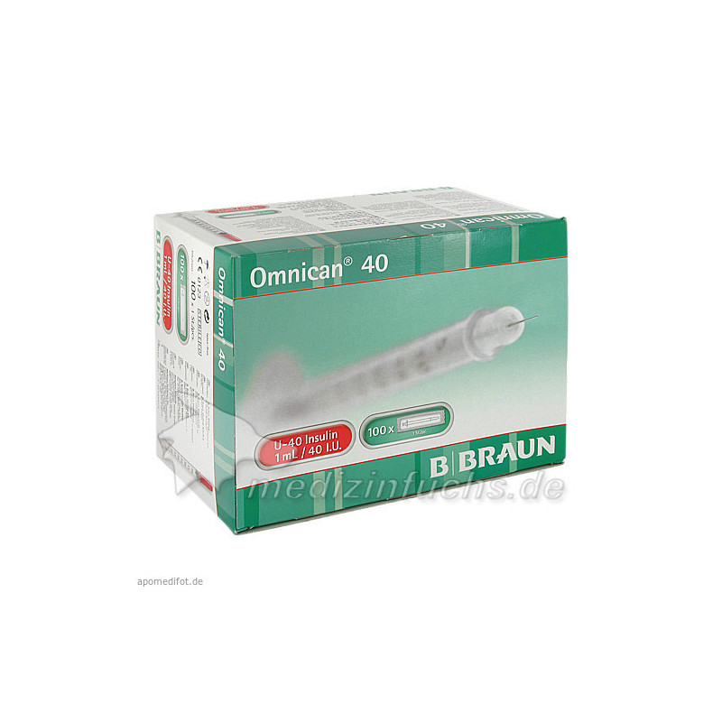 Omnican 40 1.0ml Insulin U-40 0.30x12mm einzelverp, 100X1 ST – PZN 465124