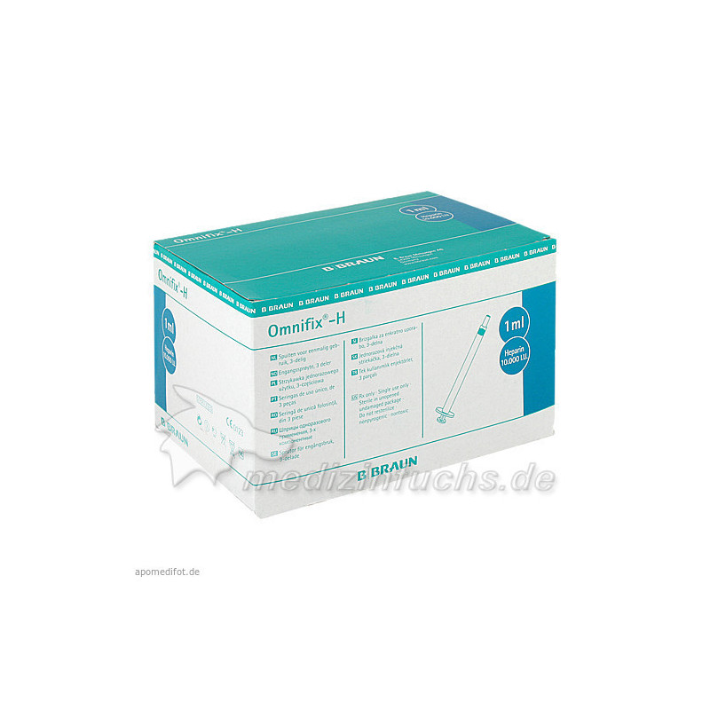 OMNIFIX Heparin 10.000IE Solo Latexfrei, 100X1 ML – PZN 569898