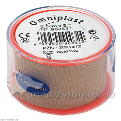 OMNIPLAST Fixierpflaster 2,5 cmx5 m, 1 ST – PZN 2091372