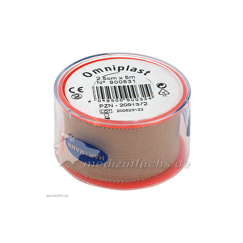 OMNIPLAST Fixierpflaster 2,5 cmx5 m, 1 ST – PZN 2091372