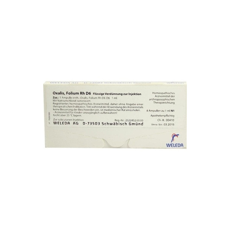 OXALIS FOLIUM RH D 6, 8X1 ML – PZN 1624843