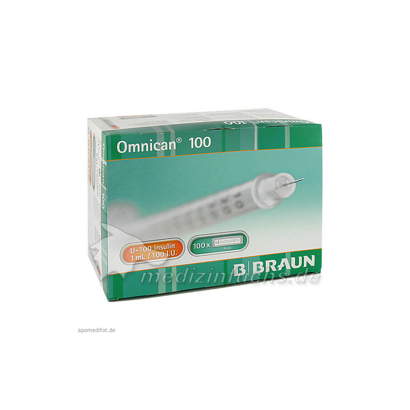 Omnican 100 1ml Insulin U-100 0.30x8mm einzelverp, 100X1 ST – PZN 465667