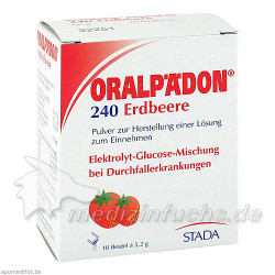 Oralpädon 240 Erdbeere Beutel, 10 ST – PZN 7394048