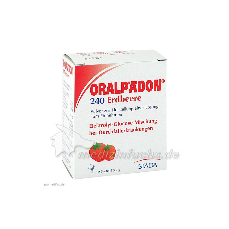Oralpädon 240 Erdbeere Beutel, 10 ST – PZN 7394048