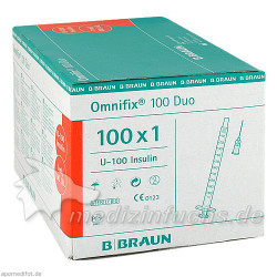 OMNIFIX DUO 100 Insulin Einmalspritzen, 100X1 ML – PZN 1349035