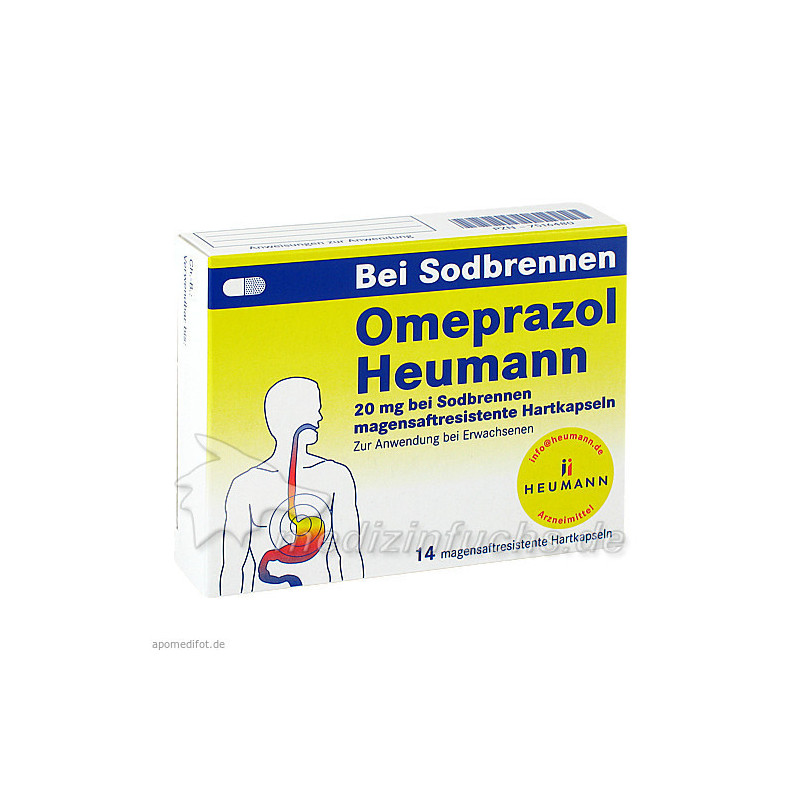 Omeprazol Heumann 20mg b Sodbr.magensaftr.Hartk., 14 ST – PZN 7516480