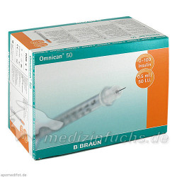 Omnican 50 0.5ml Insulin U-100 0.30x12mm einzelver, 100X1 ST – PZN 465650