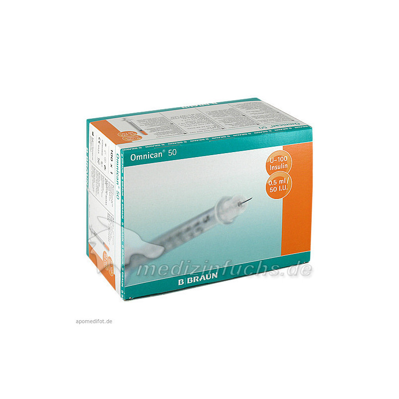 Omnican 50 0.5ml Insulin U-100 0.30x12mm einzelver, 100X1 ST – PZN 465650