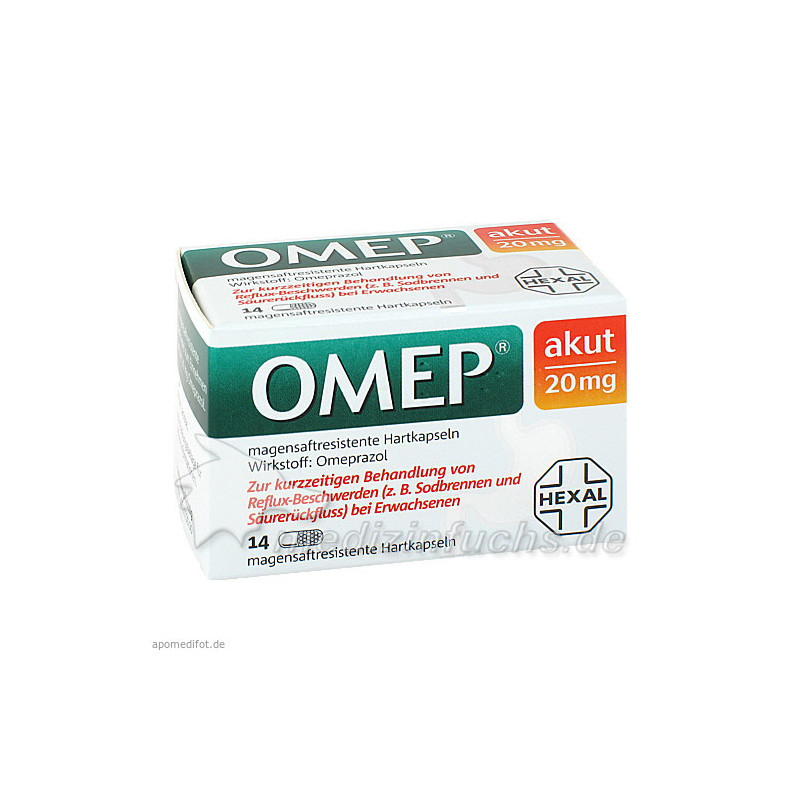 OMEP akut 20 mg magensaftr.Hartkaps., 14 ST – PZN 3276903