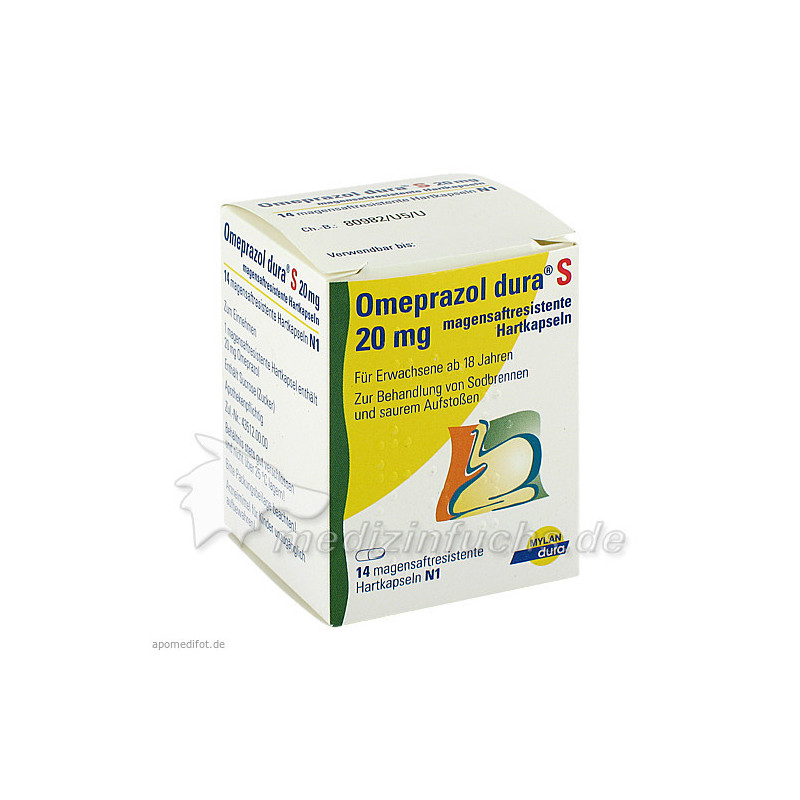 Omeprazol dura S 20mg, 14 ST – PZN 6100197