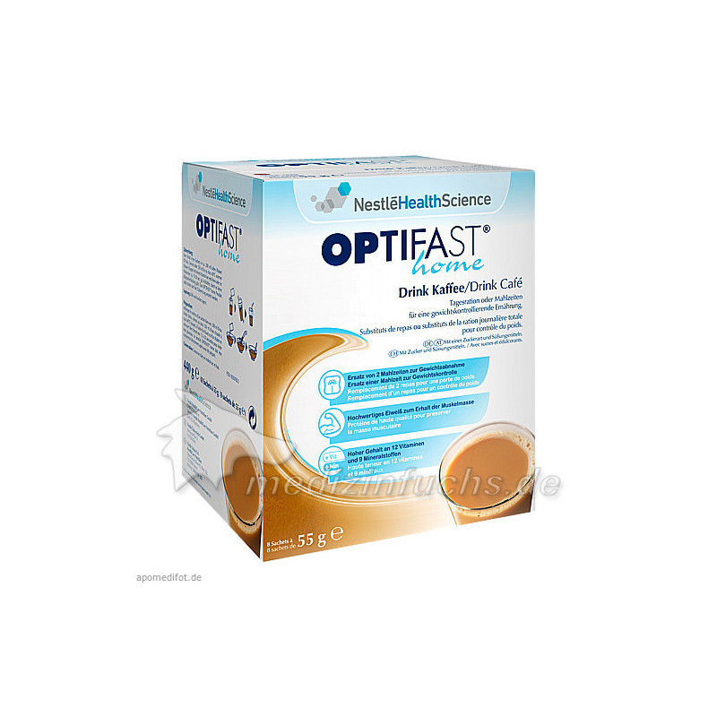 OPTIFAST home Drink Kaffee, 8X55 G – PZN 10267833