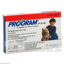 PROGRAM 67,8 mg 2,5-7 kg Tabl.f.Hunde, 6 ST – PZN 1422192