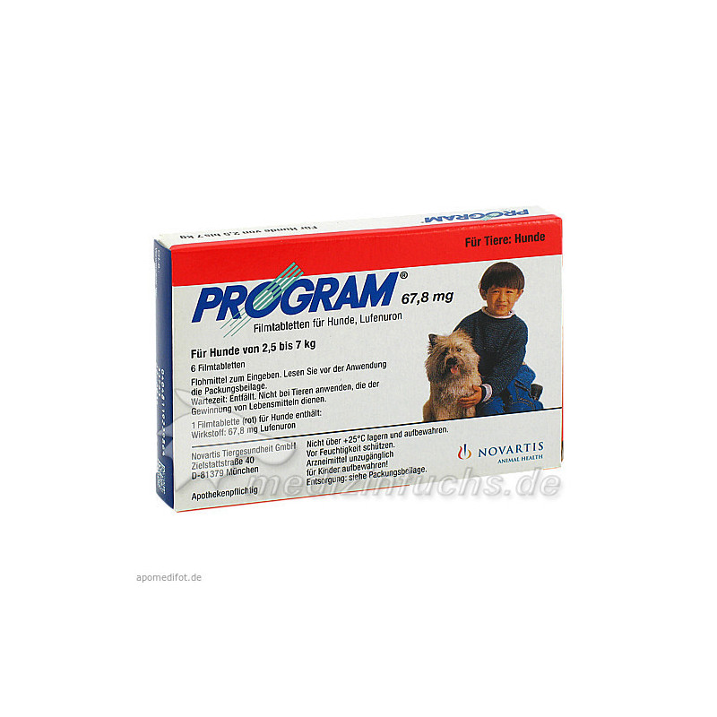PROGRAM 67,8 mg 2,5-7 kg Tabl.f.Hunde, 6 ST – PZN 1422192
