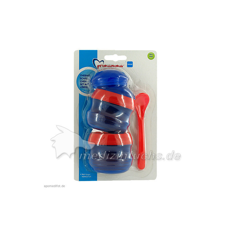 Primamma Thermo-Schälchen 2er Set + Löffel, 3 ST – PZN 6440295