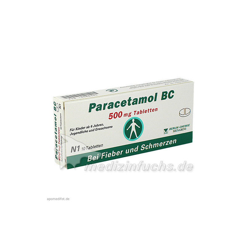Paracetamol BC 500mg Tabletten, 10 ST – PZN 4088345