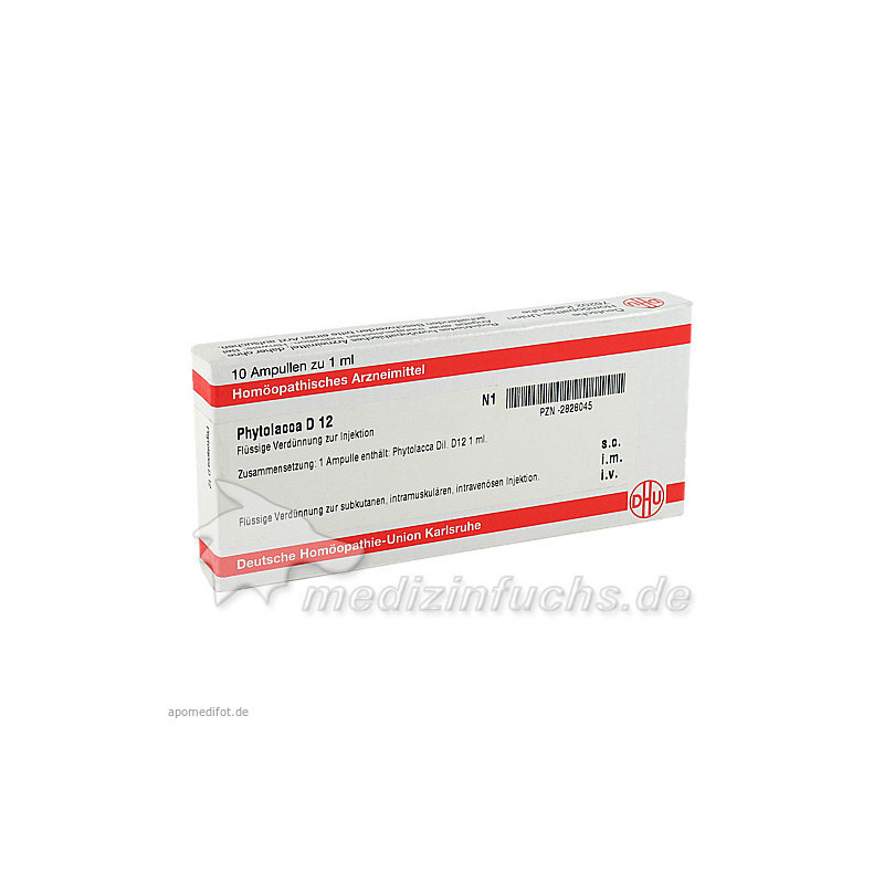 PHYTOLACCA D 12 Ampullen, 10X1 ML – PZN 2828045