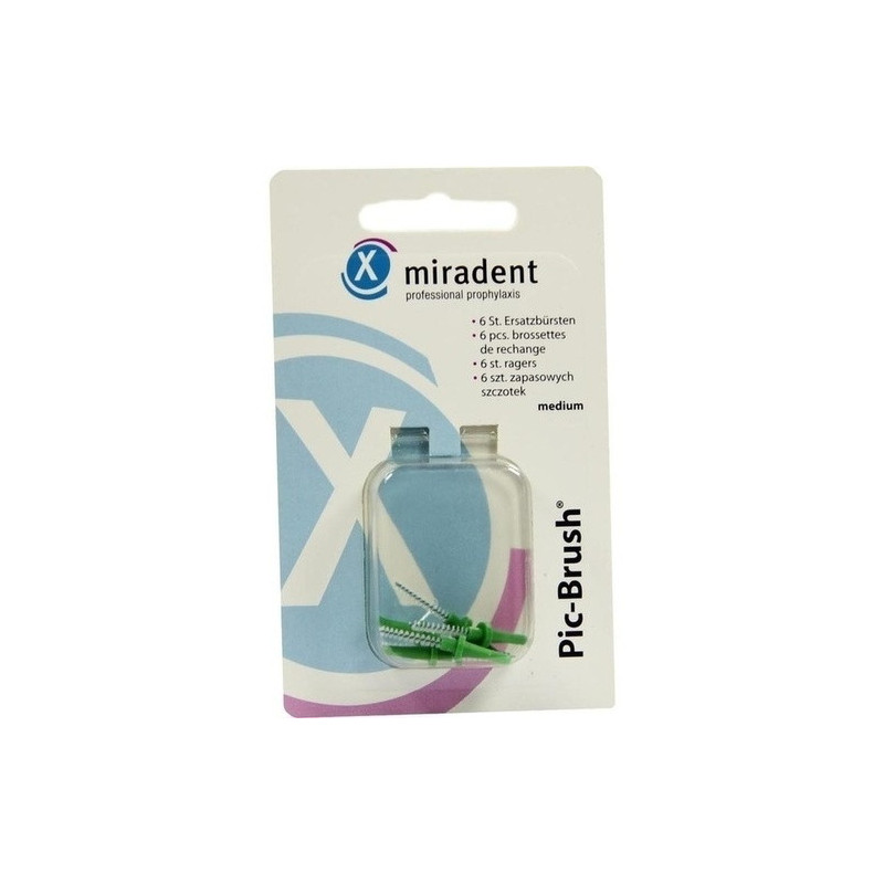 Pic-Brush Ersatzbürsten medium grün, 6 ST – PZN 2172432