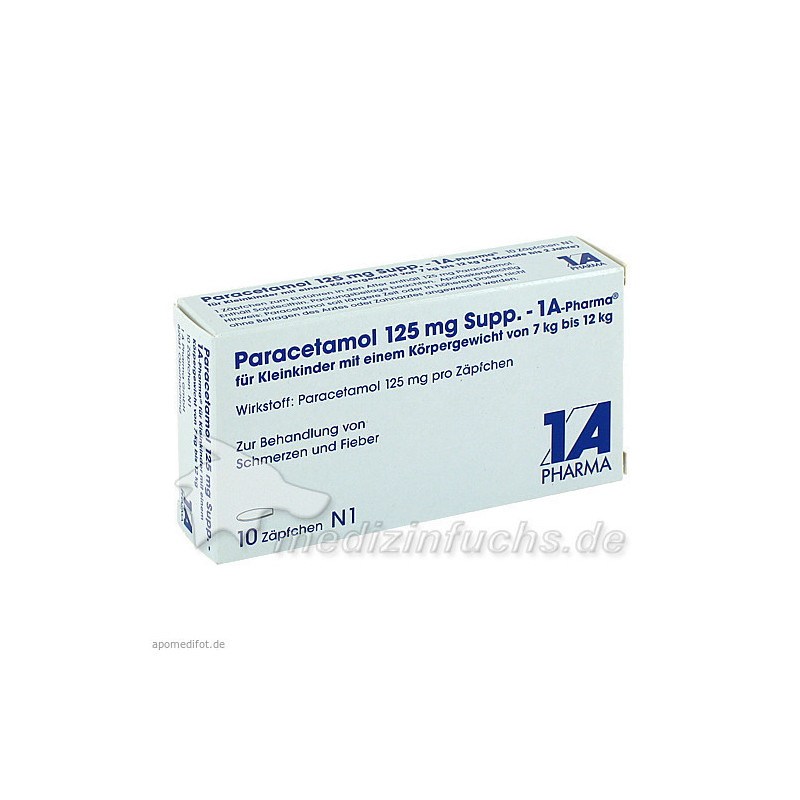 Paracetamol 125mg Supp. - 1 A-Pharma, 10 ST – PZN 4478135