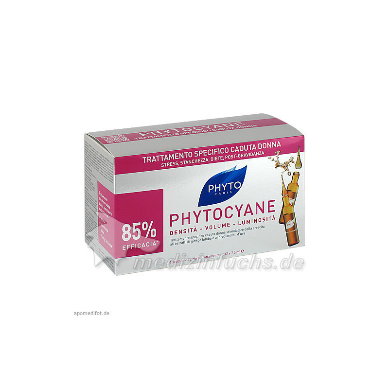 PHYTO PHYTOCYANE Kur Haarausfall, 12X7.5 ML – PZN 4539463