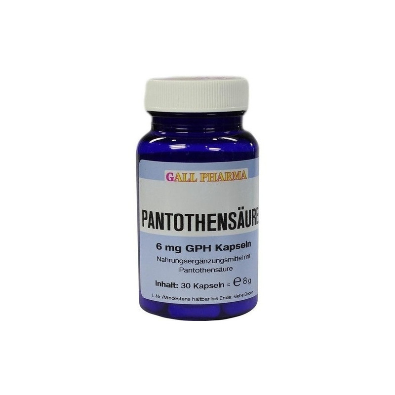 Pantothensäure 6mg GPH Kapseln, 30 ST – PZN 4591104