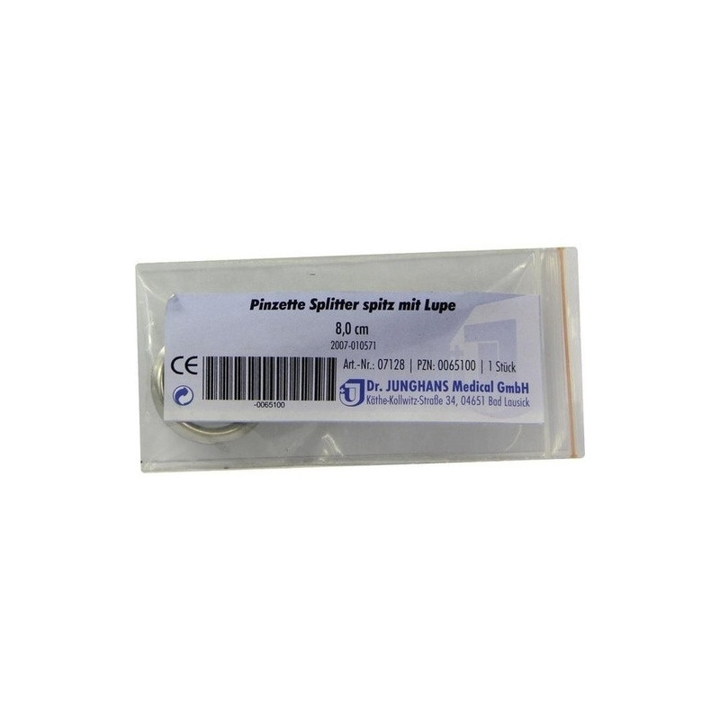 PINZETTE SPLITTER SPITZ 8CM MIT LUPE, 1 ST – PZN 65100