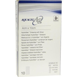 Aquacel-Ag 4x10cm Hydrofiberverband mit Silber, 10 ST – PZN 1670783