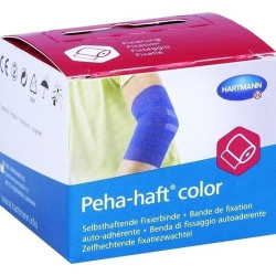 Peha-haft Color Fixierbinde latexfrei 4cmx4m blau, 1 ST – PZN 11124892