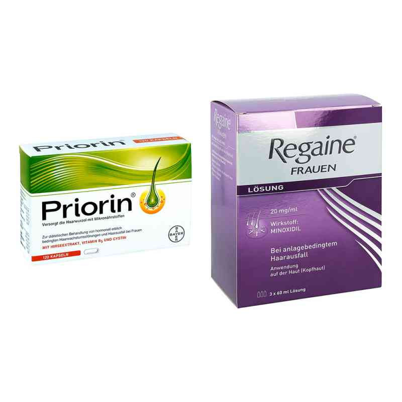 Priorin Neu Kapseln bei Haarausfall + Regaine Frauen  (1 Pck) – PZN 8100576