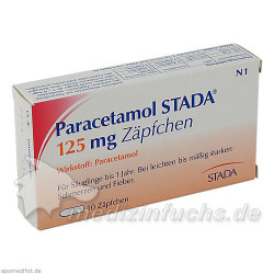 Paracetamol STADA 125mg Zäpfchen, 10 ST – PZN 3798429