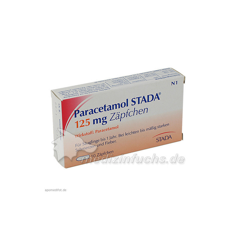 Paracetamol STADA 125mg Zäpfchen, 10 ST – PZN 3798429