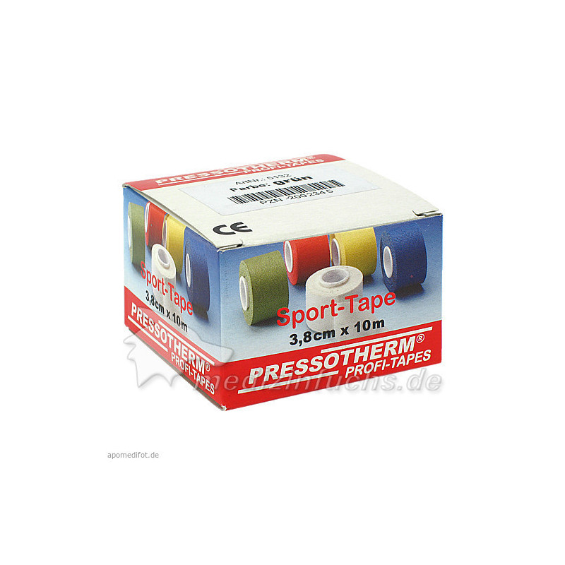Pressotherm Sport-Tape grün 3.8cmx10m, 1 ST – PZN 2002345