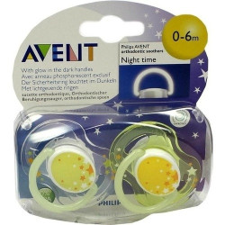 AVENT Schnuller für die Nacht 0-6m, 2 ST – PZN 6468661