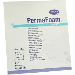 PermaFoam Cavity Schaumverband 10x10cm, 3 ST – PZN 3446067